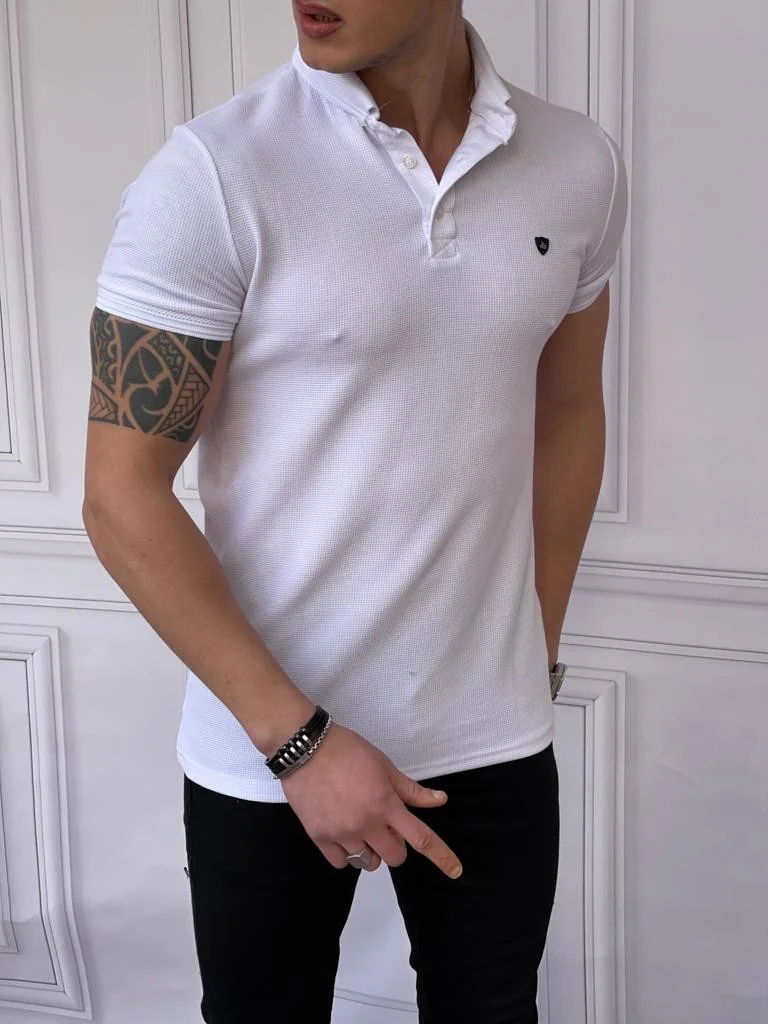 Slim Fit Düğme Detaylı Pamuk Polo Yaka Tshırt